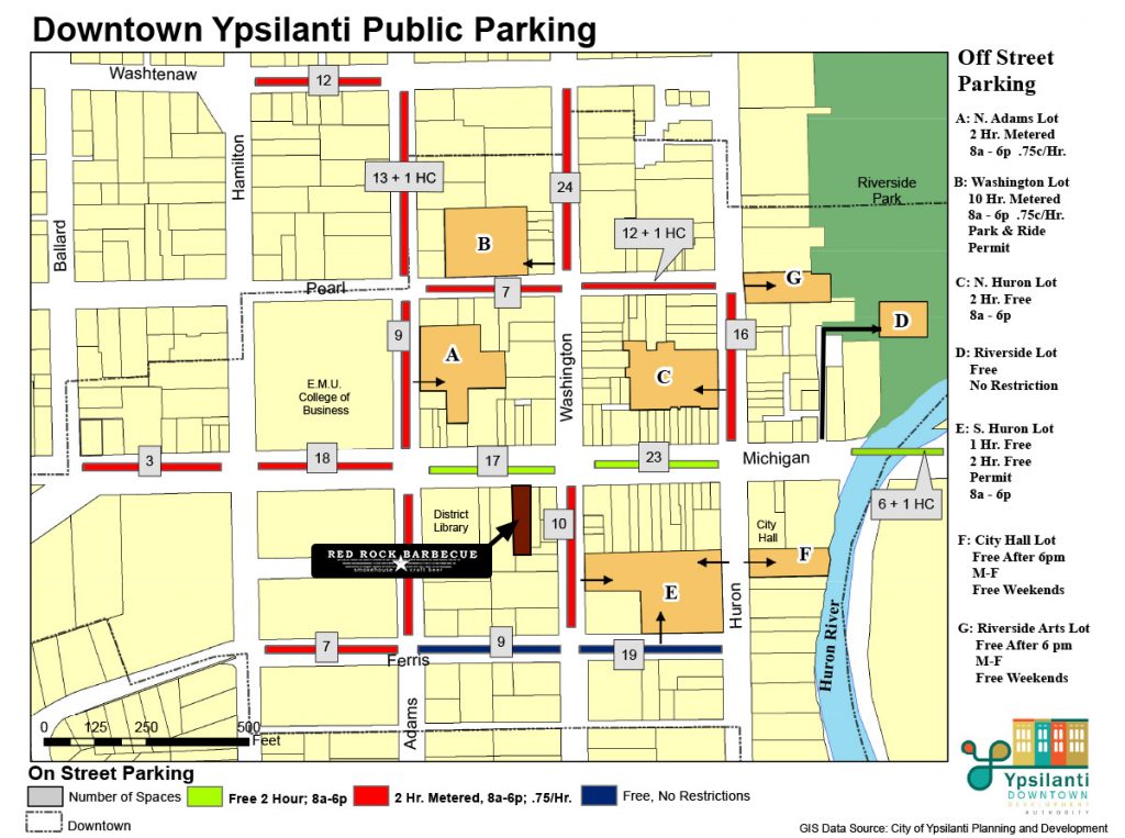 Downtown Ypsilanti Public Parking